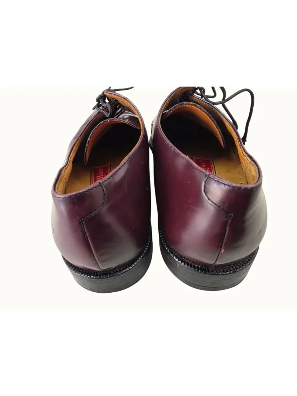 Cole Haan Mens Dress Shoes 12D Burgundy Leather Oxford Vintage Made in India